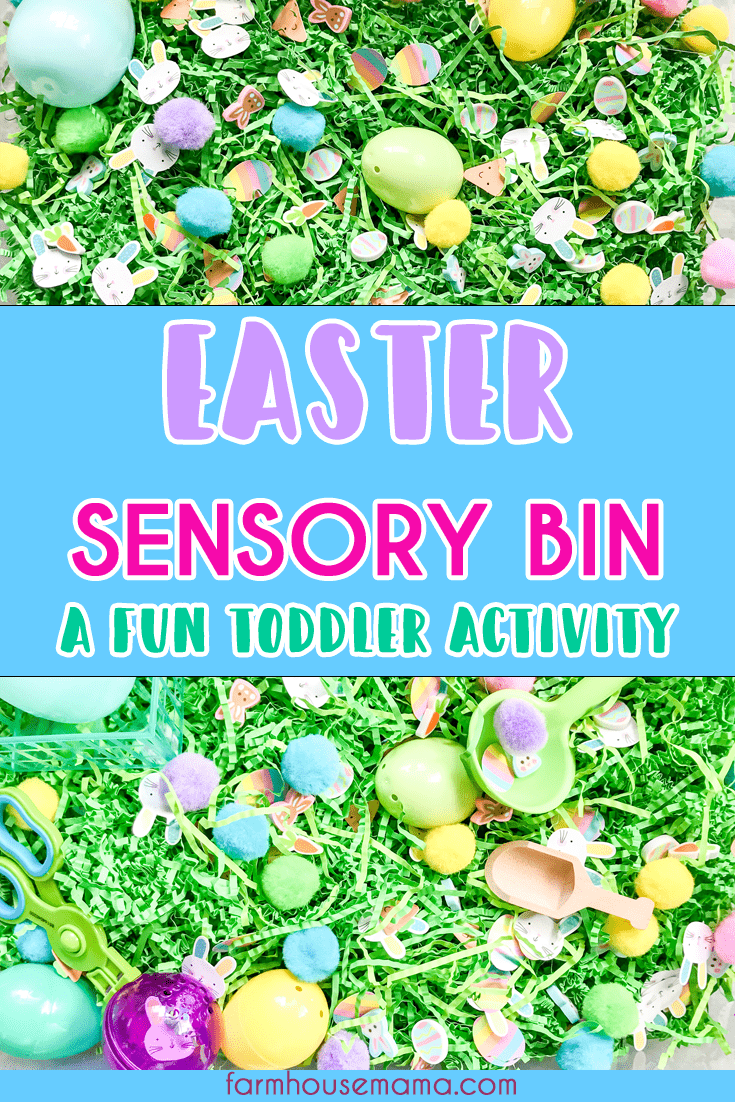 EASTER SENSORY BIN, EASTER SENSORY BIN FOR TODDLERS, EASTER SENSORY BIN FOR PRESCHOOLERS, EASTER SENSORY ACTIVITY, EASY EASTER ACTIVITY, EASY EASTER SENSORY BIN