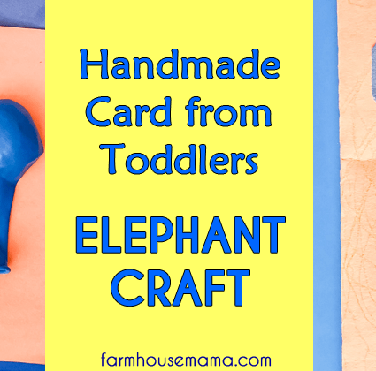 Elephant Balloon Craft: Handmade Card from Toddlers